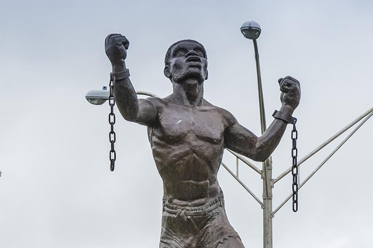Bussa emancipation statue in Barbados