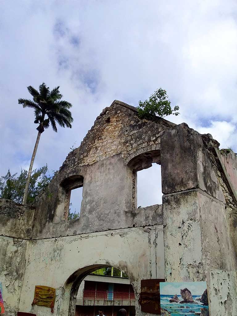 Remains of the slave hospital located in Barbados.
